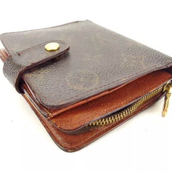 Louis Vuitton Wallet Purse Bifold Monogram Brown Woman Authentic - Picture 2 of 6